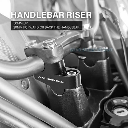 For Honda NC 750 X NC750X 2016 - 2021 CB500X CB500F CB300F Motorcycle Accessories Riser Lifting Handlebar Clamp Handlebar Riser-EXPROTAS