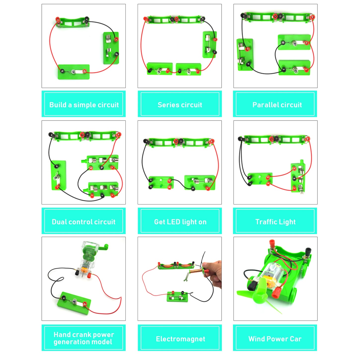 Electric Circuit Science Experiment Kit for Kids Learning Lab Physics