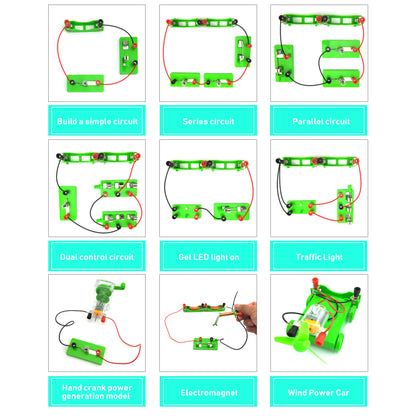 Electric Circuit Science Experiment Kit for Kids Learning Lab Physics