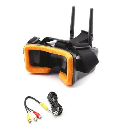5.8G 40CH Dual Antennas FPV Goggles Monitor Video Glasses Headset HD W/ 5.8G 25mW transmitter fpv camera + Osd for Racing Drone-EXPROTAS