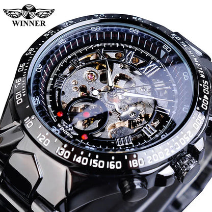 Winner Mechanical Sport Design Bezel Fashion Watch Mens Watches Top Brand Luxury Montre Homme Clock Men Automatic Skeleton Watch-EXPROTAS