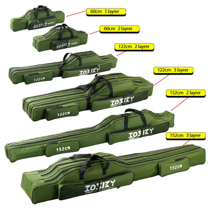 PROXPE 150-180cm Fishing Rod Bag Foldable Carp Pole Storage Carry Case
