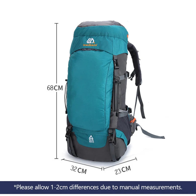 65L Camping Backpack Large Capacity Outdoor Climbing Bag Waterproof Mountaineering Hiking Trekking Sport Bags-EXPROTAS