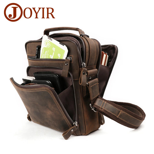 JOYIR Men’s Genuine Leather Vintage Shoulder Crossbody Messenger Bag