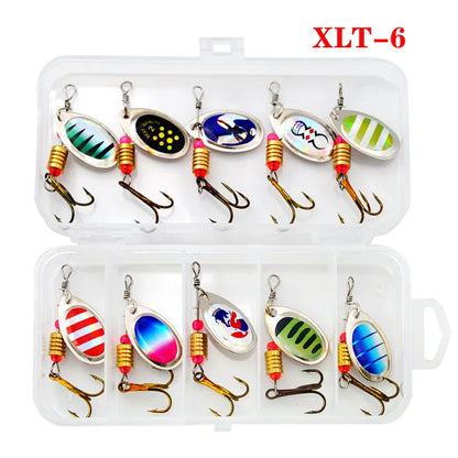 16pcs Fishing Lure Set Spinner Baits for Pike Walleye Tackle DIY