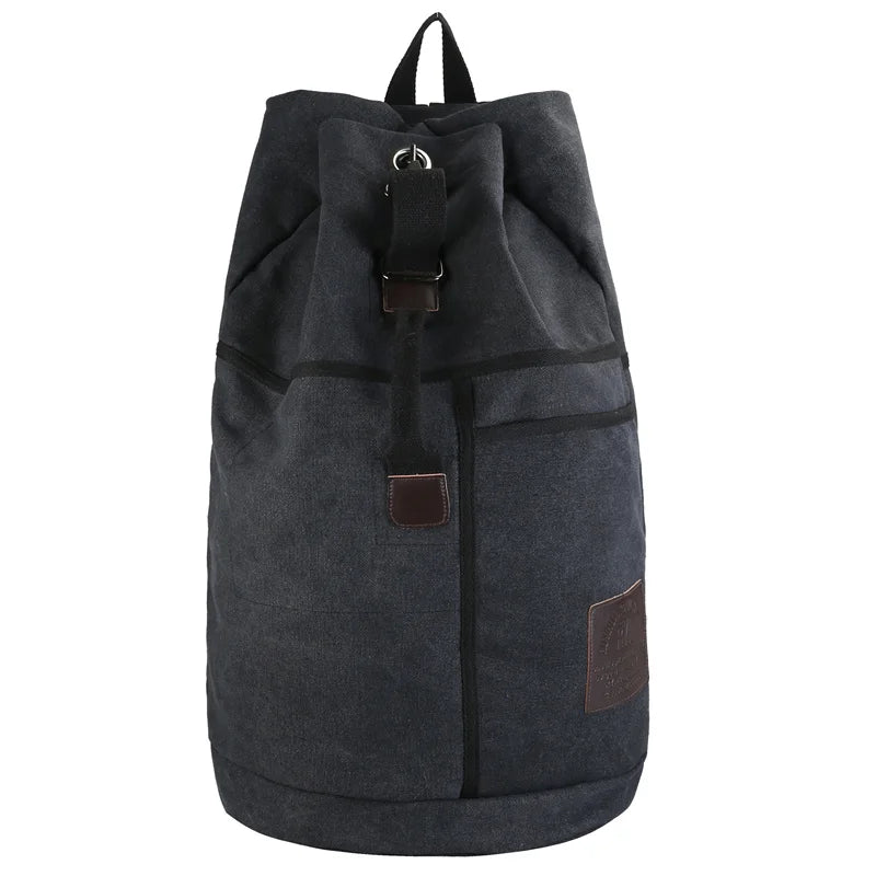 Men’s Large Canvas Travel Backpack Hiking Duffle Rucksack Shoulder Bag
