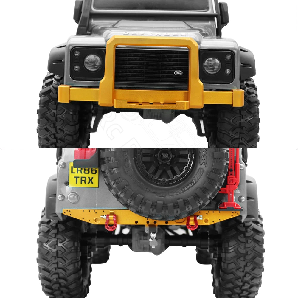 1/10 RC Crawler Aluminum Front & Rear Bumper Set for Traxxas TRX-4 - EXPROTAS