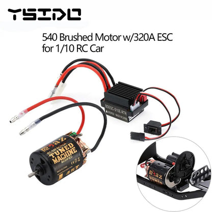RC Car 540 Brushed Motor ESC Combo 55T 45T 35T 60A for 1/10 Crawler