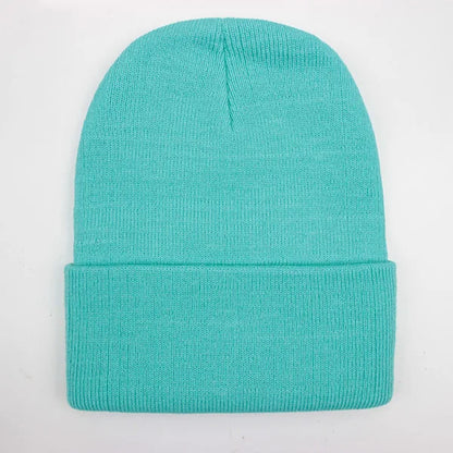Warm Knitted Cap Beanie Wool Unisex Winter Hat Men Women 24 Colors