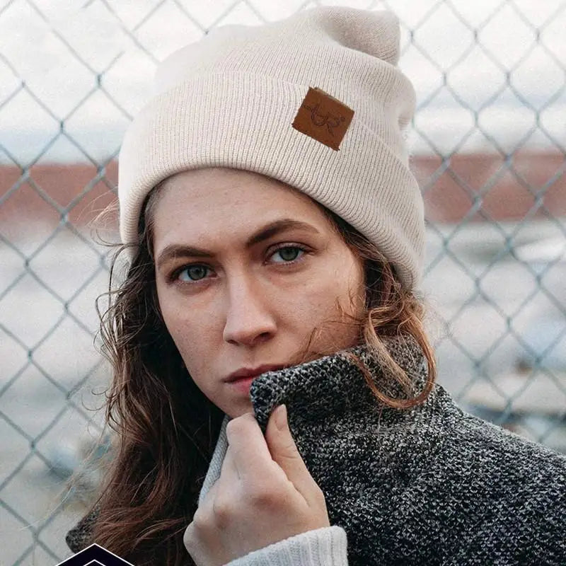 Unisex Beanie Hat Warm Soft Knitted Casual Winter Hat for Men & Women