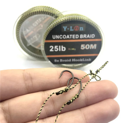 Soft Hook Carp Fishing Line 50m Braid Hooklink for Hair Rig 25/35LB