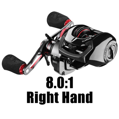 SeaKnight SLARDAR Baitcasting Reel 7.0:1 8.0:1 Brass Gear 8-Pin 10-Level Magnetic Brake