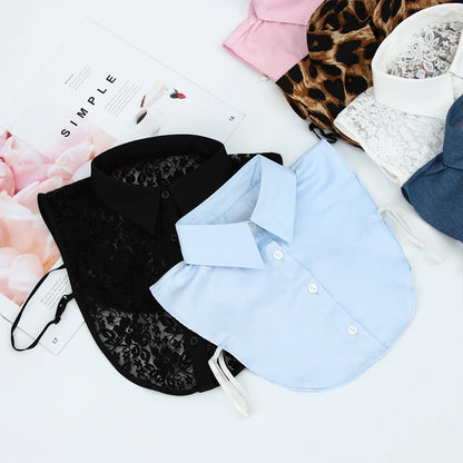 Lace Fake Collar Detachable Women Blouse Lapel Shirt Clothes Accessories