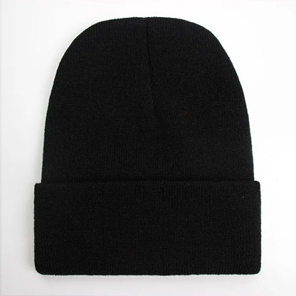 Warm Knitted Cap Beanie Wool Unisex Winter Hat Men Women 24 Colors