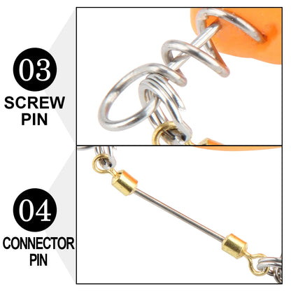 Double Fishing Hooks #6 #1 #1/0 Stinger Rig for Softbait Pike Tackle