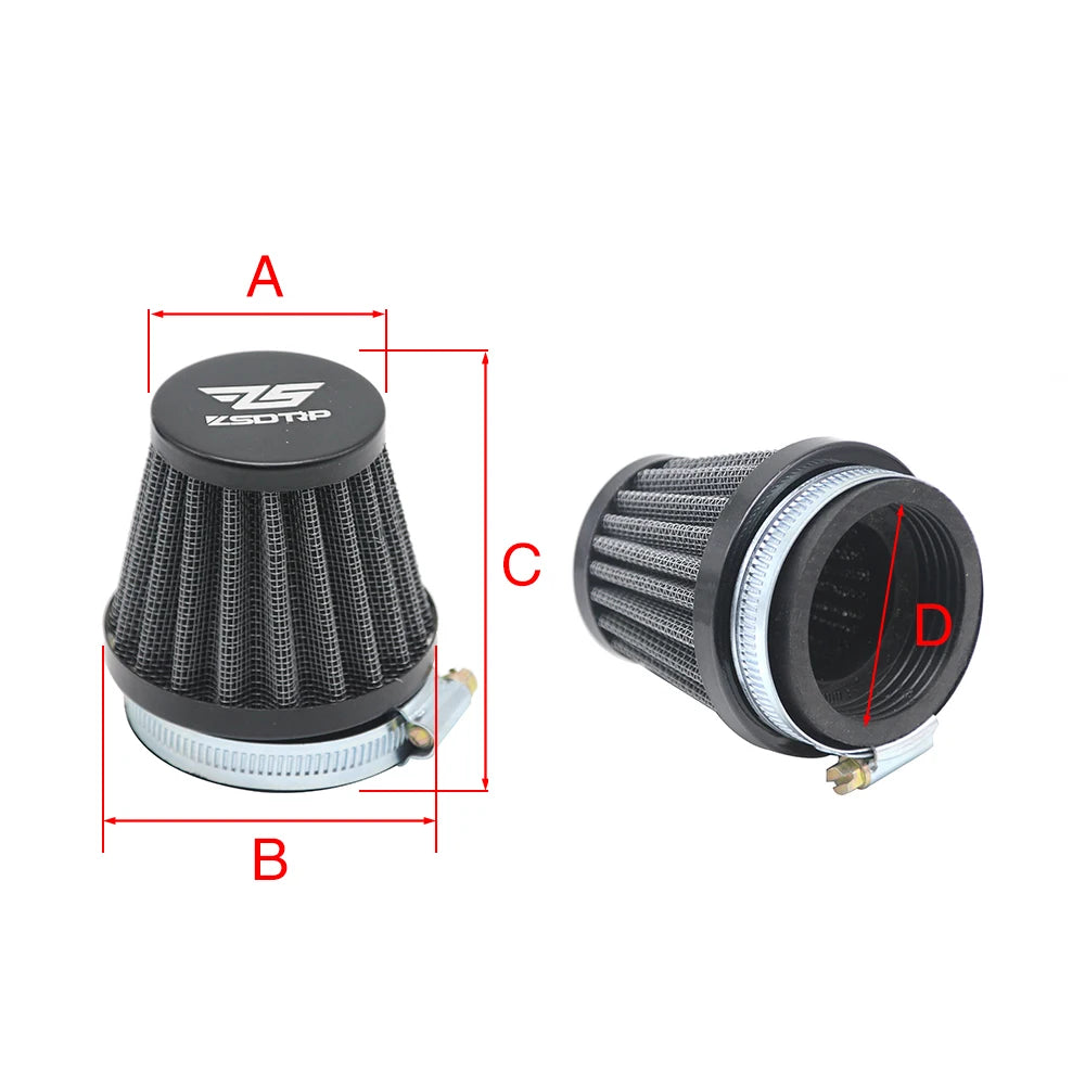 Clamp-on Air Filter for Motorcycle 35mm 38mm 42mm 45mm 50mm 55mm 58mm