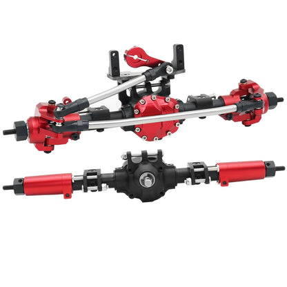 SCX10 II CNC Aluminum Front & Rear Axle Set 30T/8T for Axial AR44 90046 90047 Upgrade - EXPROTAS