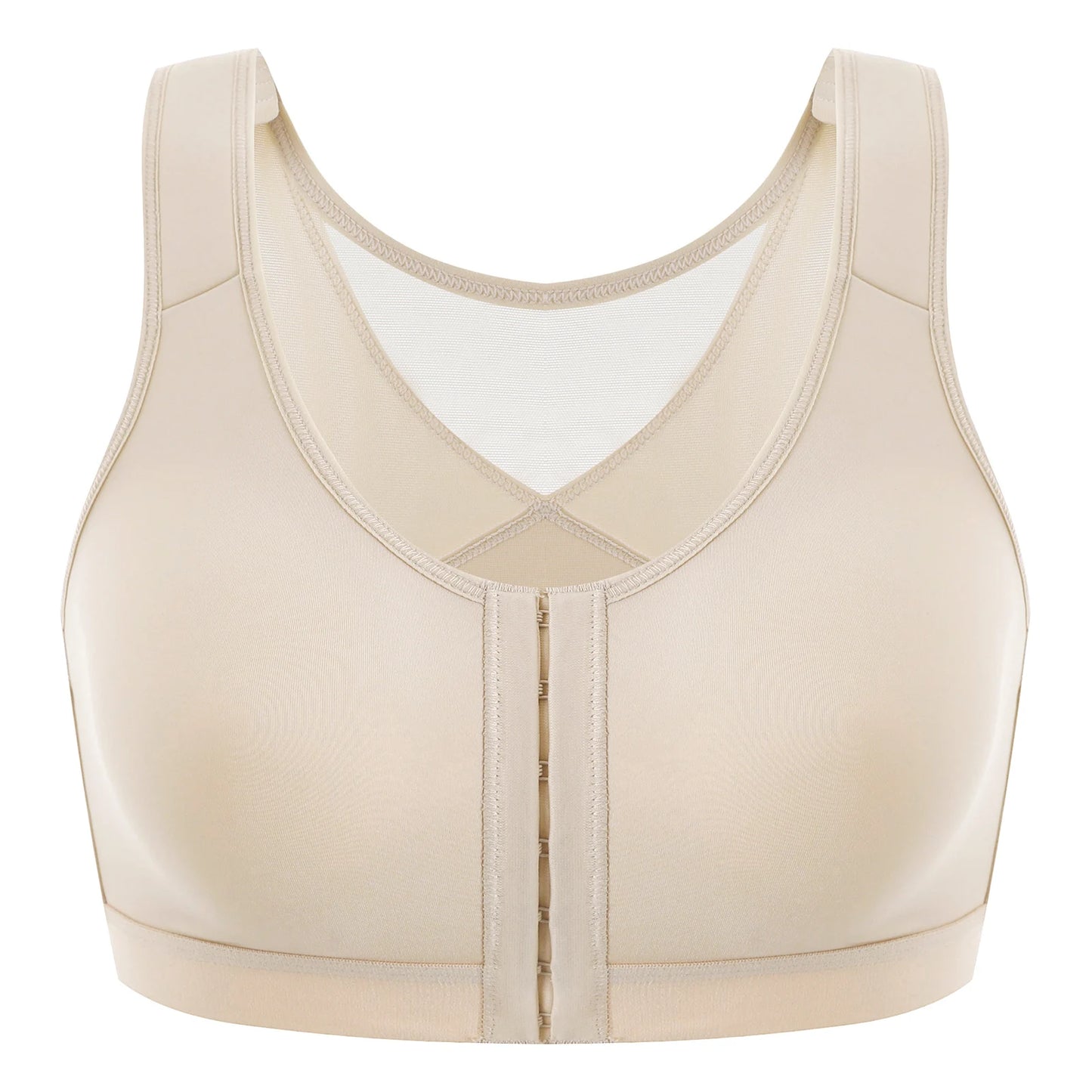 MELENECA Women’s Plus Size Front Closure Wirefree Posture Bra Back Support