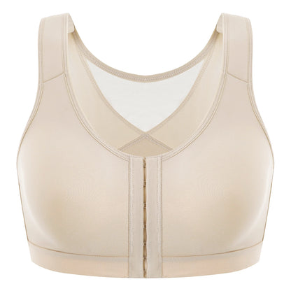MELENECA Women’s Plus Size Front Closure Wirefree Posture Bra Back Support