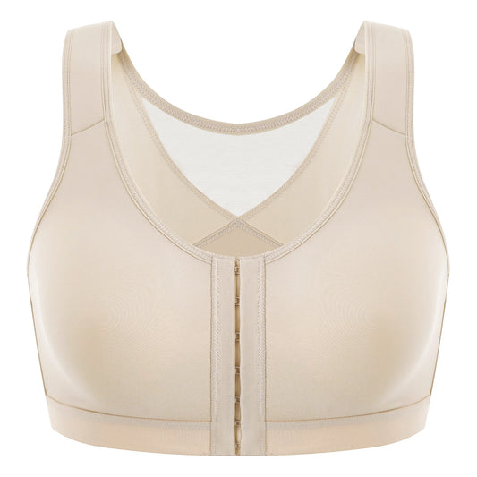 MELENECA Women’s Plus Size Front Closure Wirefree Posture Bra Back Support