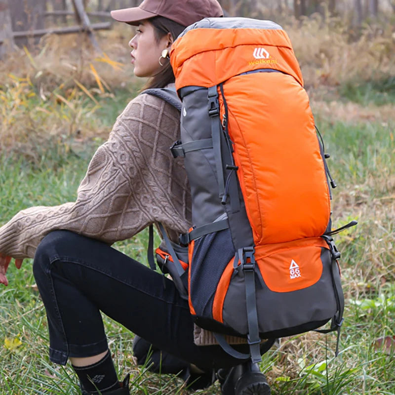65L Camping Backpack Large Capacity Outdoor Climbing Bag Waterproof Mountaineering Hiking Trekking Sport Bags-EXPROTAS
