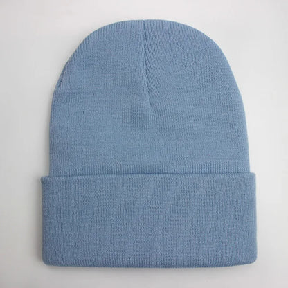 Warm Knitted Cap Beanie Wool Unisex Winter Hat Men Women 24 Colors