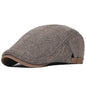 Big Size Newsboy Cap Men Wool Herringbone Gatsby Flat Hat Winter