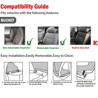 X Autohaux Universal Car Seat Covers 5 Colors Bucket SUV Truck Auto
