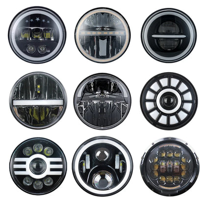 7in LED Headlight DRL for Jeep Wrangler TJ/JK, Land Rover Defender, Hummer H1/H2 - EXPROTAS