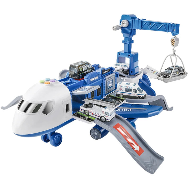 New Deformation Music Simulation Track Inertia Toy Aircraft Large Size Passenger Plane Kids Airliner Toy Car for Children's Gift-EXPROTAS