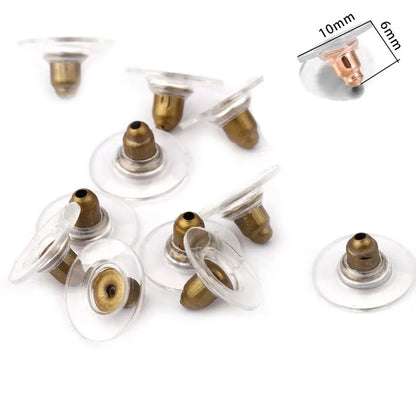 200-2000Pcs Rubber Ear Plug Stoppers Soft Silicone Earring Findings DIY