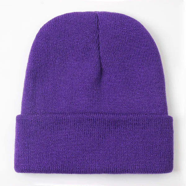 Warm Knitted Cap Beanie Wool Unisex Winter Hat Men Women 24 Colors