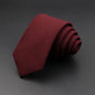 Mens Tie 6cm Slim Solid Classic Necktie for Wedding Party Casual