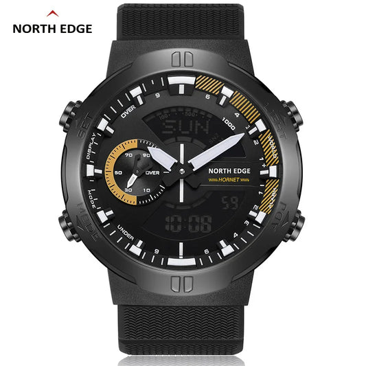 NORTH EDGE HORNET Men's Digital Sports Watch, 50M Waterproof, Run, Cycle, Time, Speed