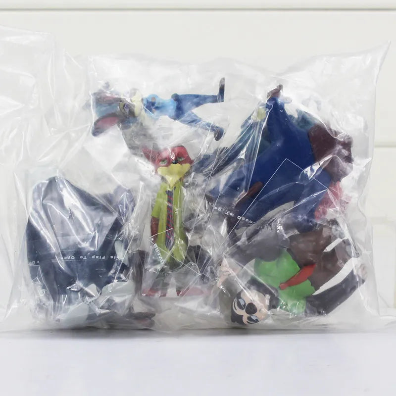 12pcs Zootopia Action Figures Set Judy Hopps Nick Wilde Animal Movie Kids Toys