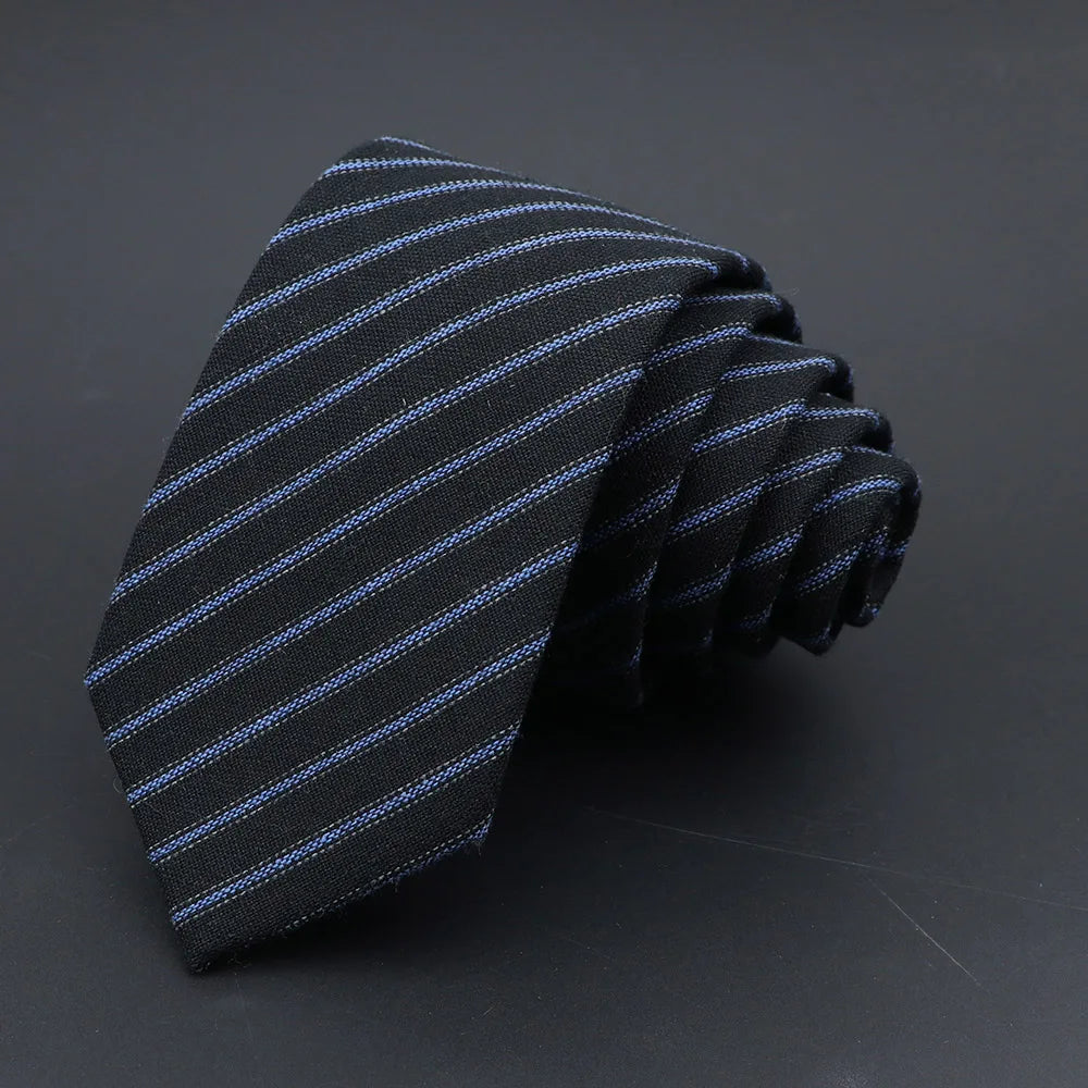 Men Necktie Wool Slim Brown Handmade Casual Ties Accessories