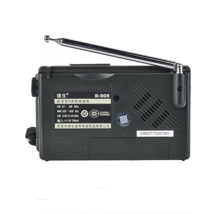 Tecsun R-909 9-Band AM FM SW Portable Radio with Rotatable Antenna DX Control
