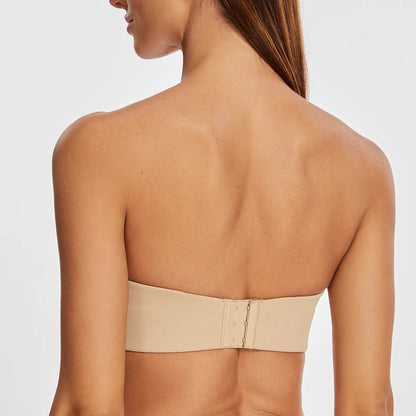 Women’s Strapless Underwire Bandeau Bra Unlined Minimizer for Large Bust