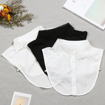 Lace Fake Collar Detachable Women Blouse Lapel Shirt Clothes Accessories