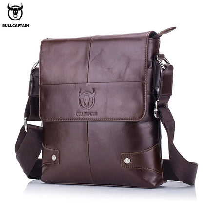 BULLCAPTAIN Men’s Leather Messenger Shoulder Bag Business Handbag