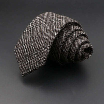 Mens Tie 6cm Slim Solid Classic Necktie for Wedding Party Casual