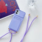 iPhone 7-16 Pro Max Mini XR XS Crossbody Lanyard Wallet Case Camera Cover