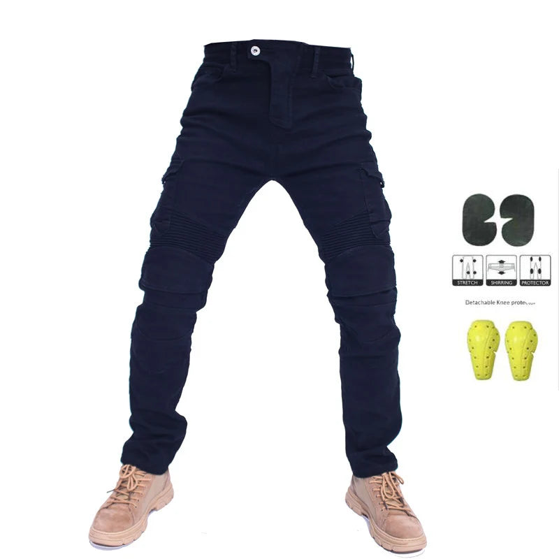 Motorcycle Jeans Pantalones Motocicleta Hombre Featherbed Jeans Standard Version Car Ride Trousers Pant Summer Riding-EXPROTAS