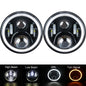 7in LED Headlight DRL for Jeep Wrangler TJ/JK, Land Rover Defender, Hummer H1/H2 - EXPROTAS