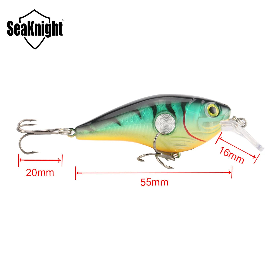 SeaKnight SK003 10g 55mm Crankbait Lure, Floating Deep Diving Wobbler for Saltwater Fishing