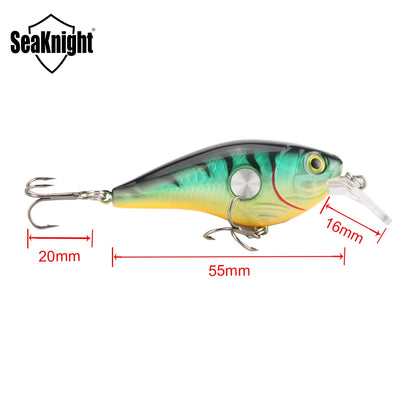 SeaKnight SK003 10g 55mm Crankbait Lure, Floating Deep Diving Wobbler for Saltwater Fishing