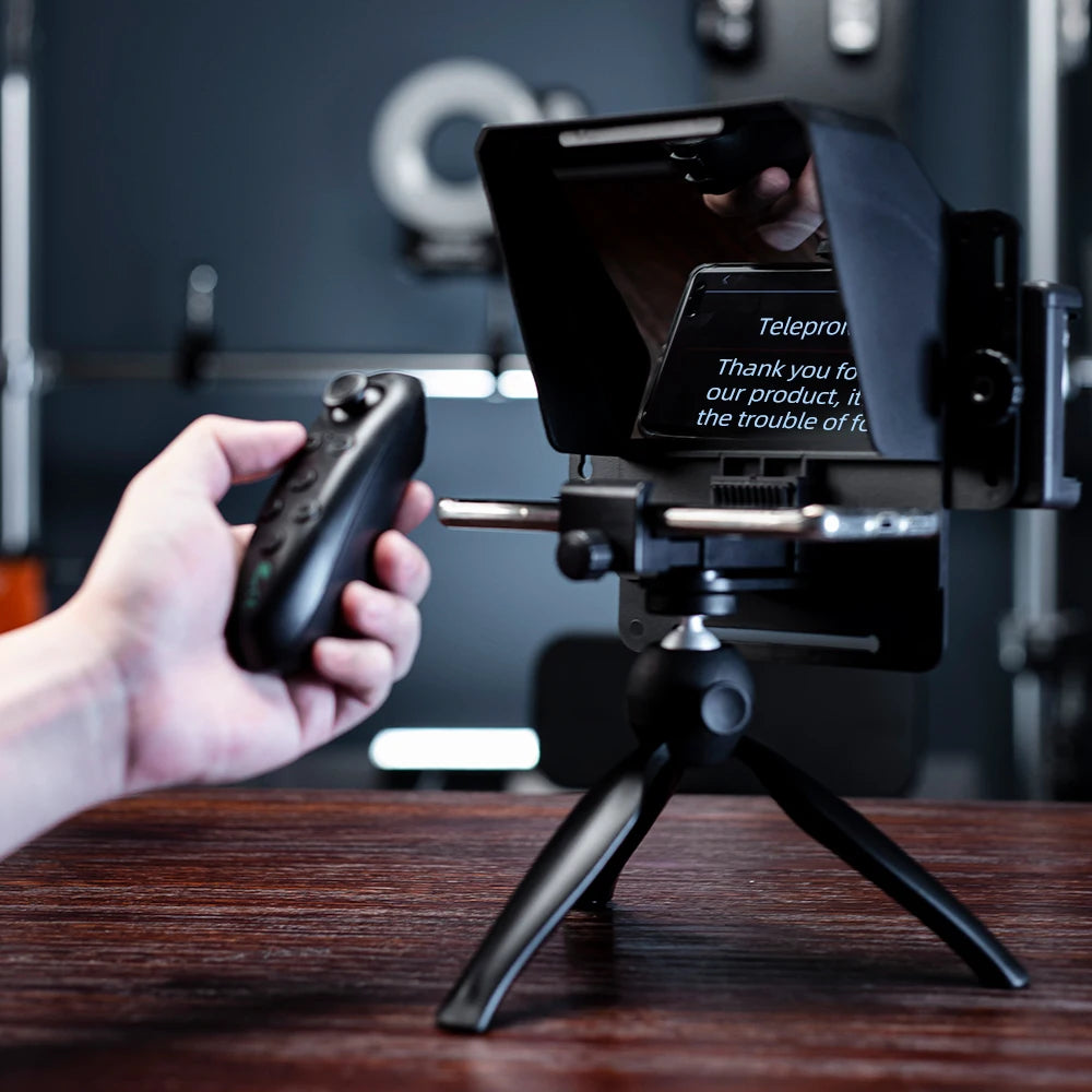 Ambitful Teleprompter Kit | DSLR Phone Script Prompter with Remote Control