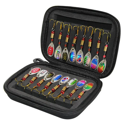 16pcs Fishing Lure Set Spinner Baits for Pike Walleye Tackle DIY