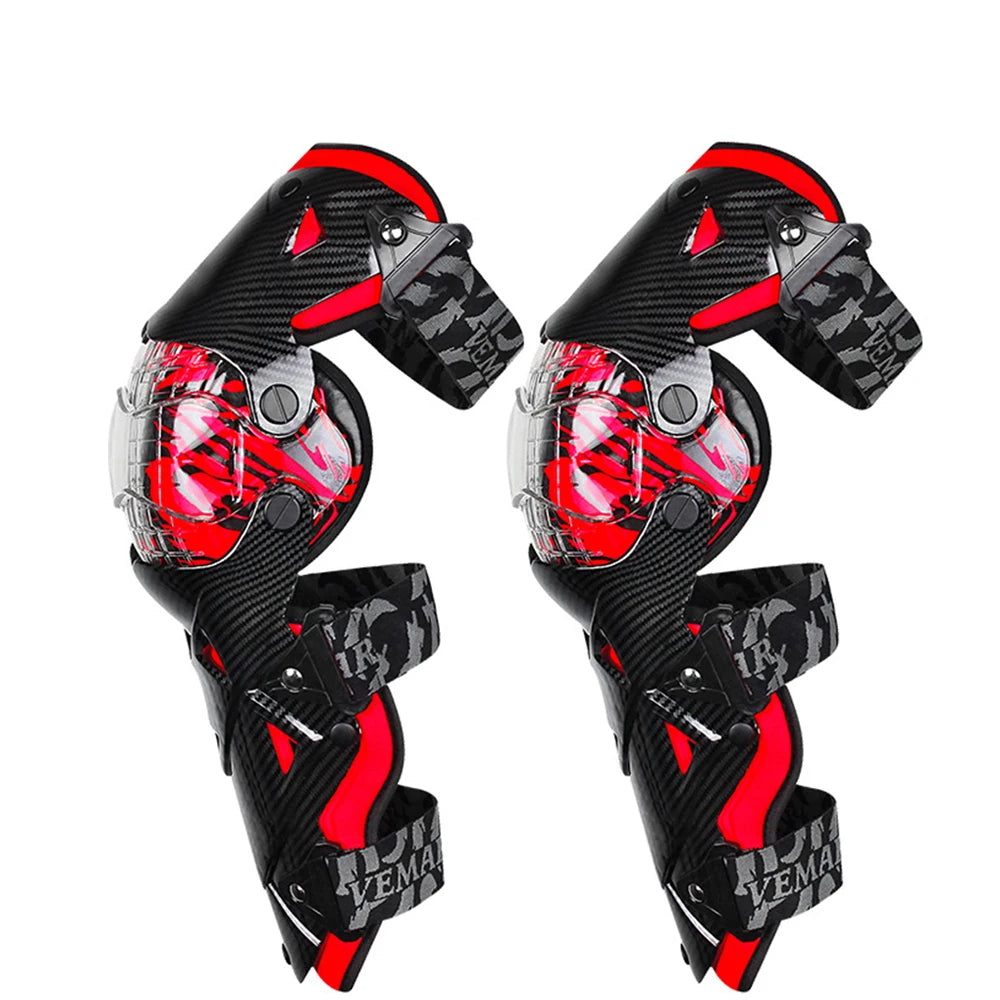 Red Motocross Knee Pads Motorcycle Knee Guard Moto Protection Motocross Equipment Motorcycle Knee Protector Safety Guards-EXPROTAS