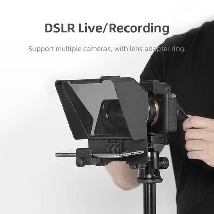 Ambitful Teleprompter Kit | DSLR Phone Script Prompter with Remote Control